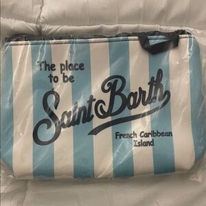 MC2 Saint Barth Sky Blue and White Cosmetic Bag